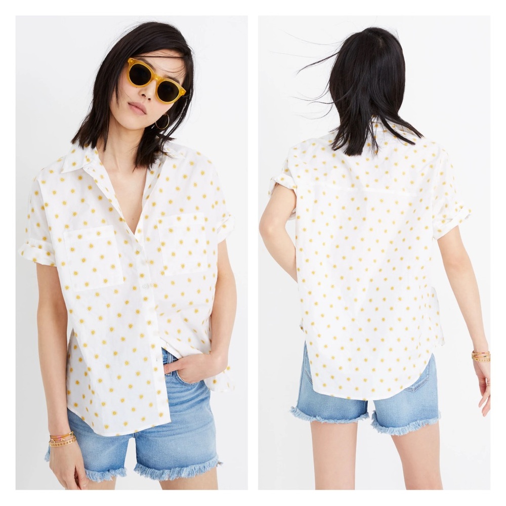 Madewell Sun Embroidered Courier Shirt